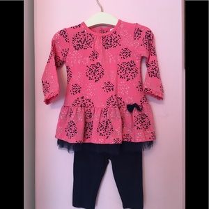 Petit Lem baby girl top and pant set size 6 months